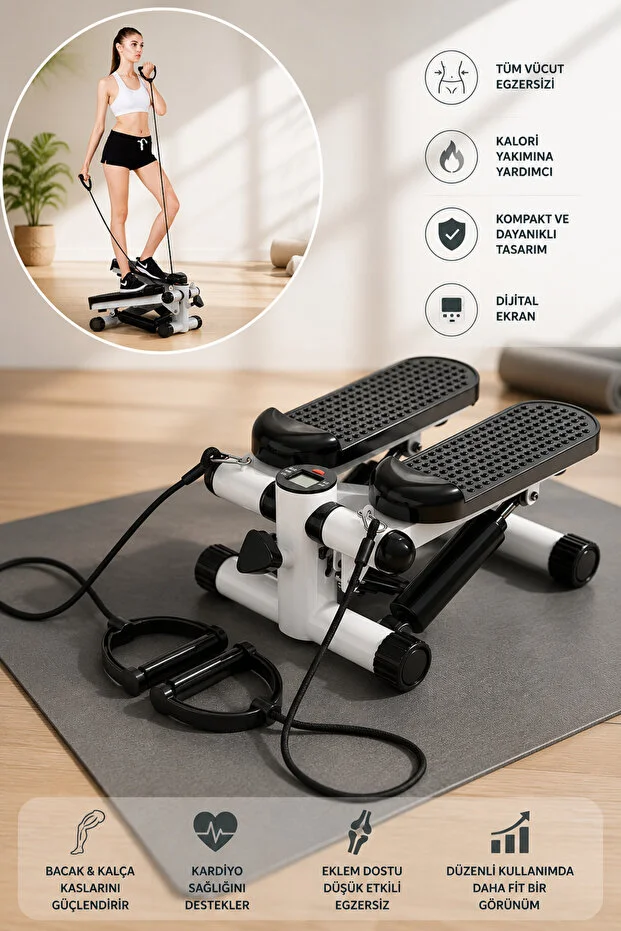 Dijital Yürüyüş Egzersiz Pedal Aleti Çok Fonksiyonlu Egzersiz Aleti